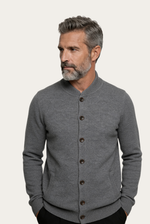Cardigan de Cashmere Cinza