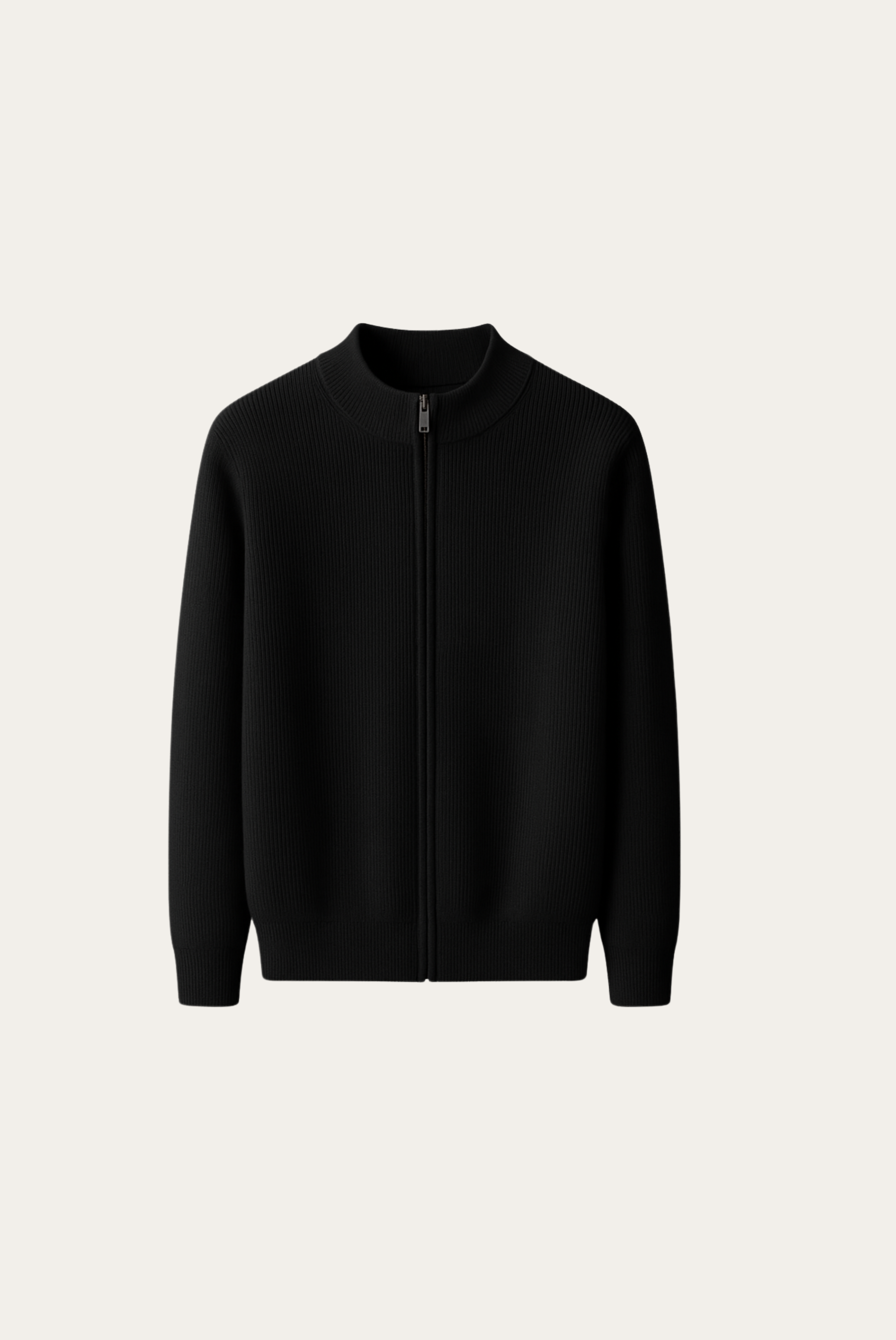 Black Wool Cardigan