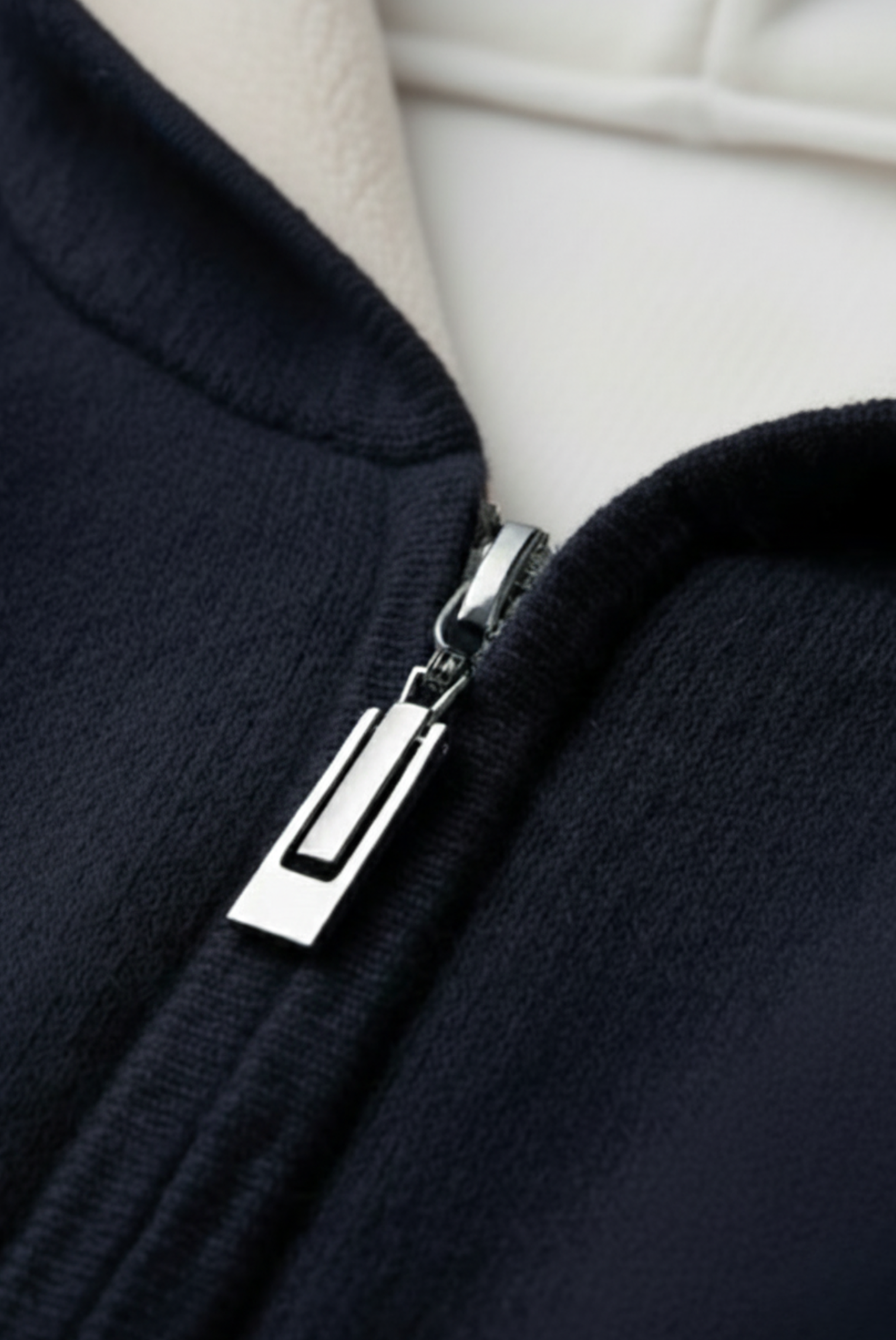 Navy Blue Cashmere Drape Cardigan