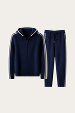 Marineblauer Merinowoll-Trainingsanzug