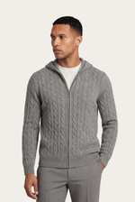 Jaqueta de Cashmere com Zíper Cinza