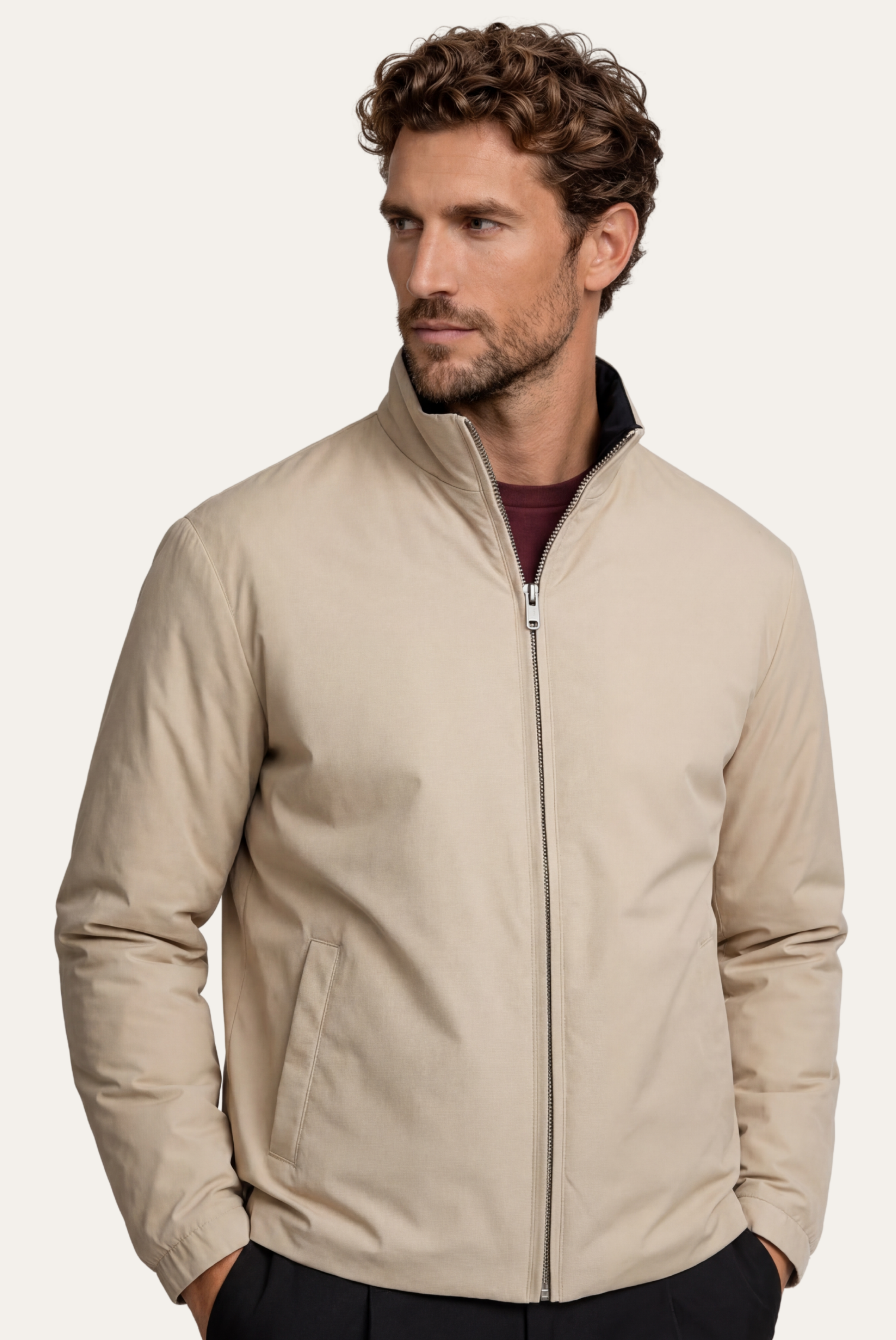 Schwarzer Windbreaker
