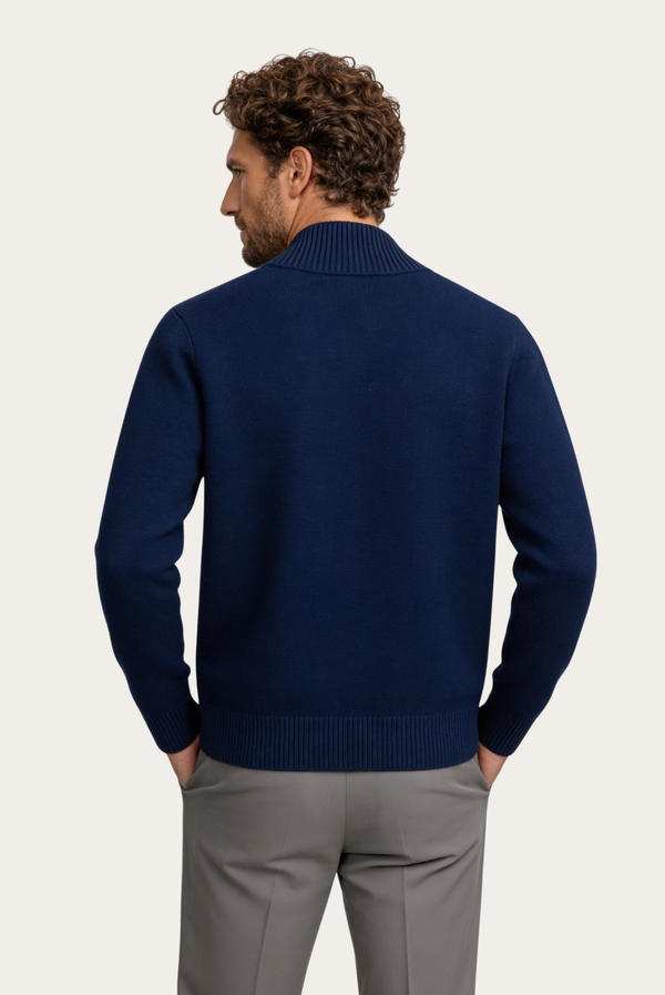 Marineblau Kaschmir-Strickjacke