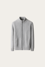 Graue Donati-Strickjacke