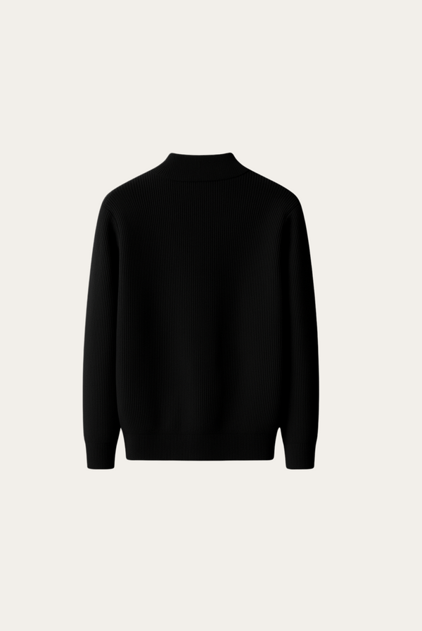 Black Wool Cardigan