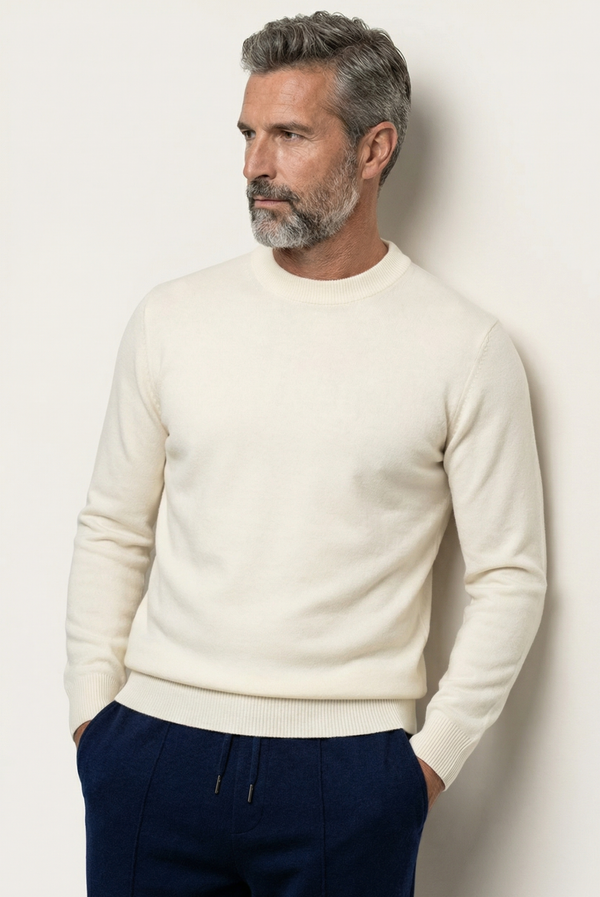 White Wool Crewneck