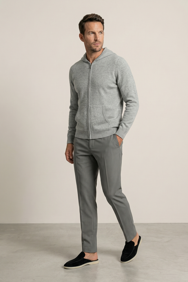 Grey Donati Wool Zip Jacket
