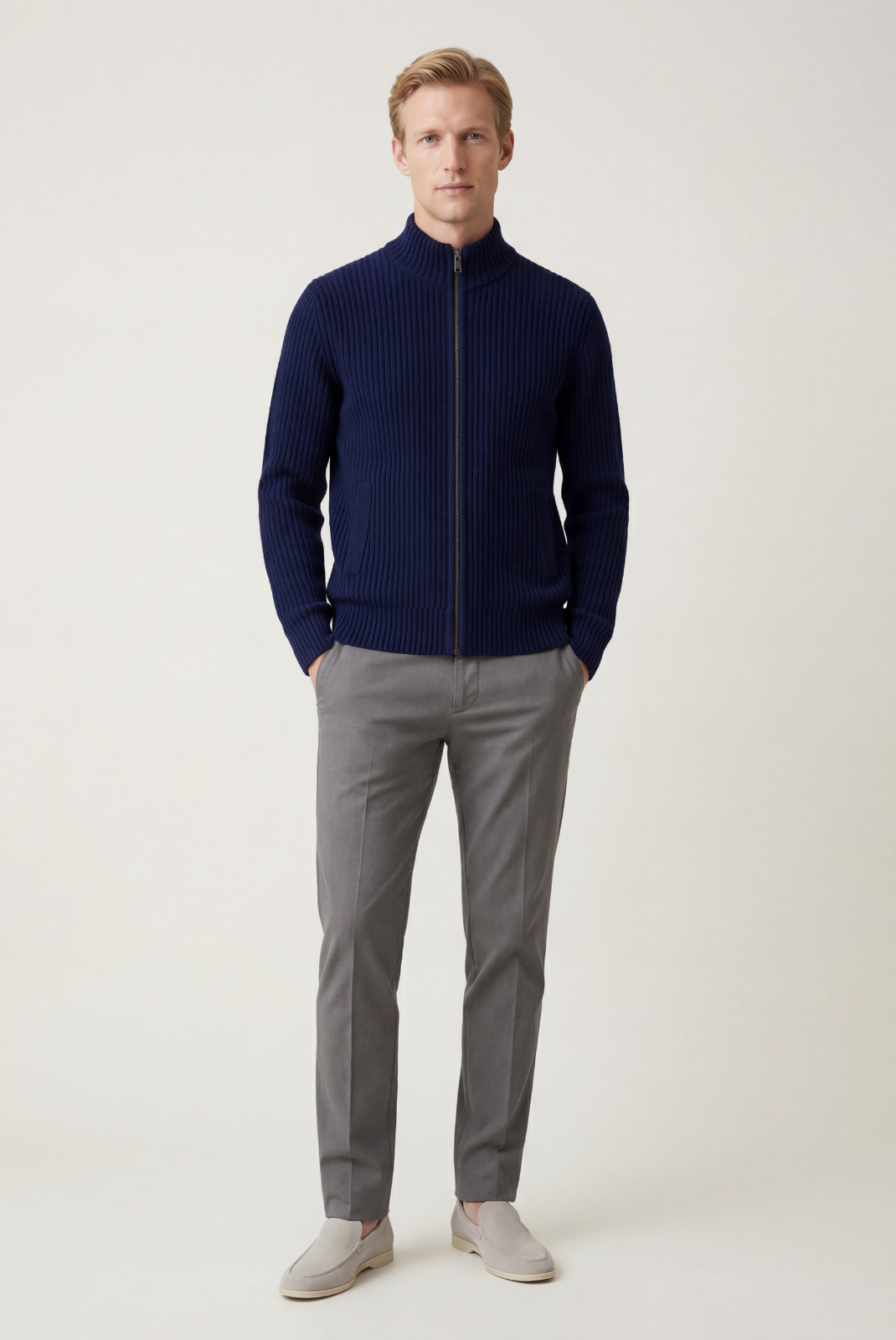 Navy Blue Donati Cardigan