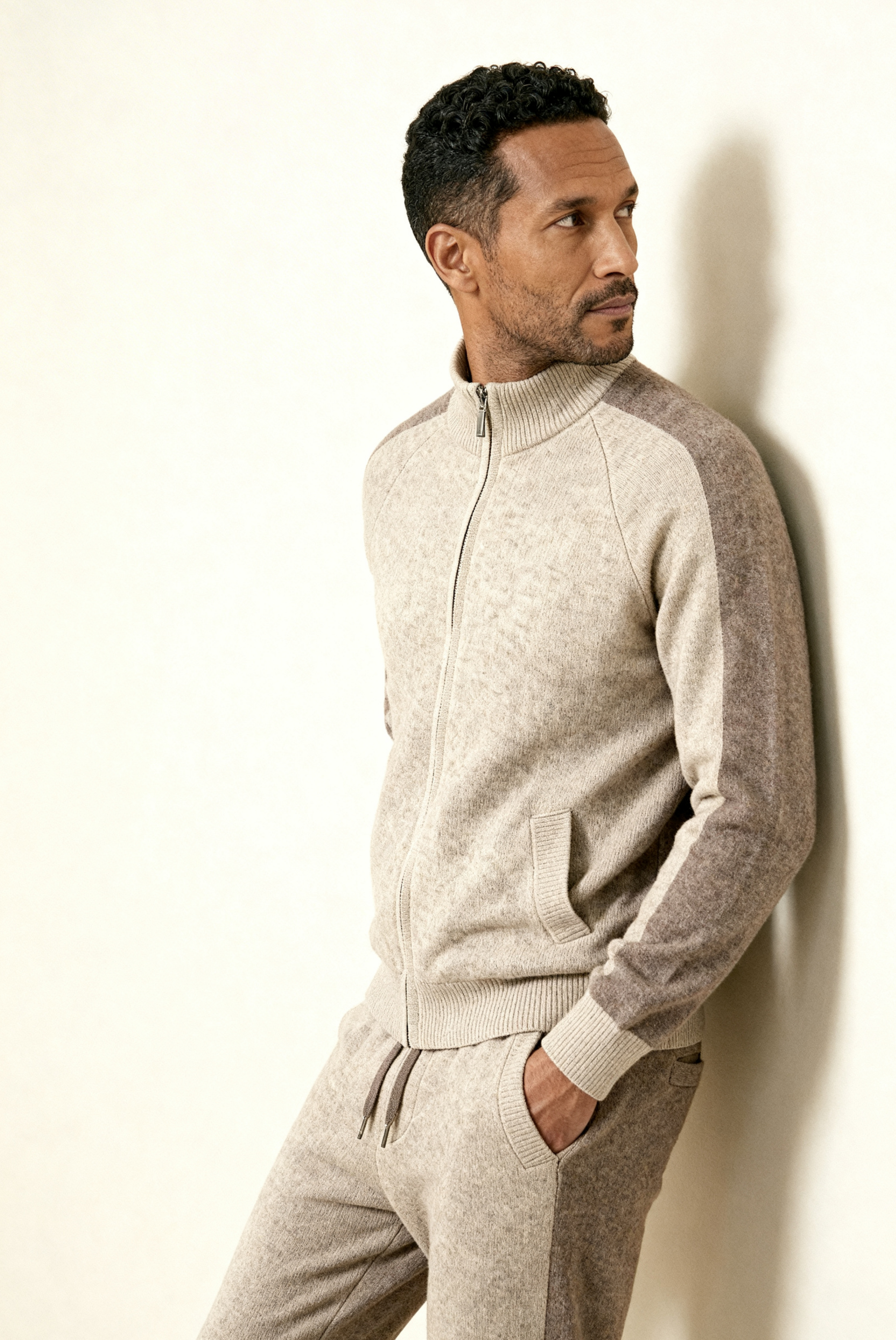Conjunto de Cashmere Bege Donati