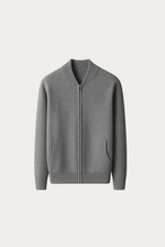 Grauer Kaschmirpullover