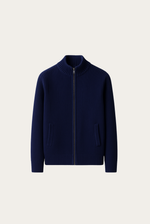 Marineblaue Donati-Strickjacke