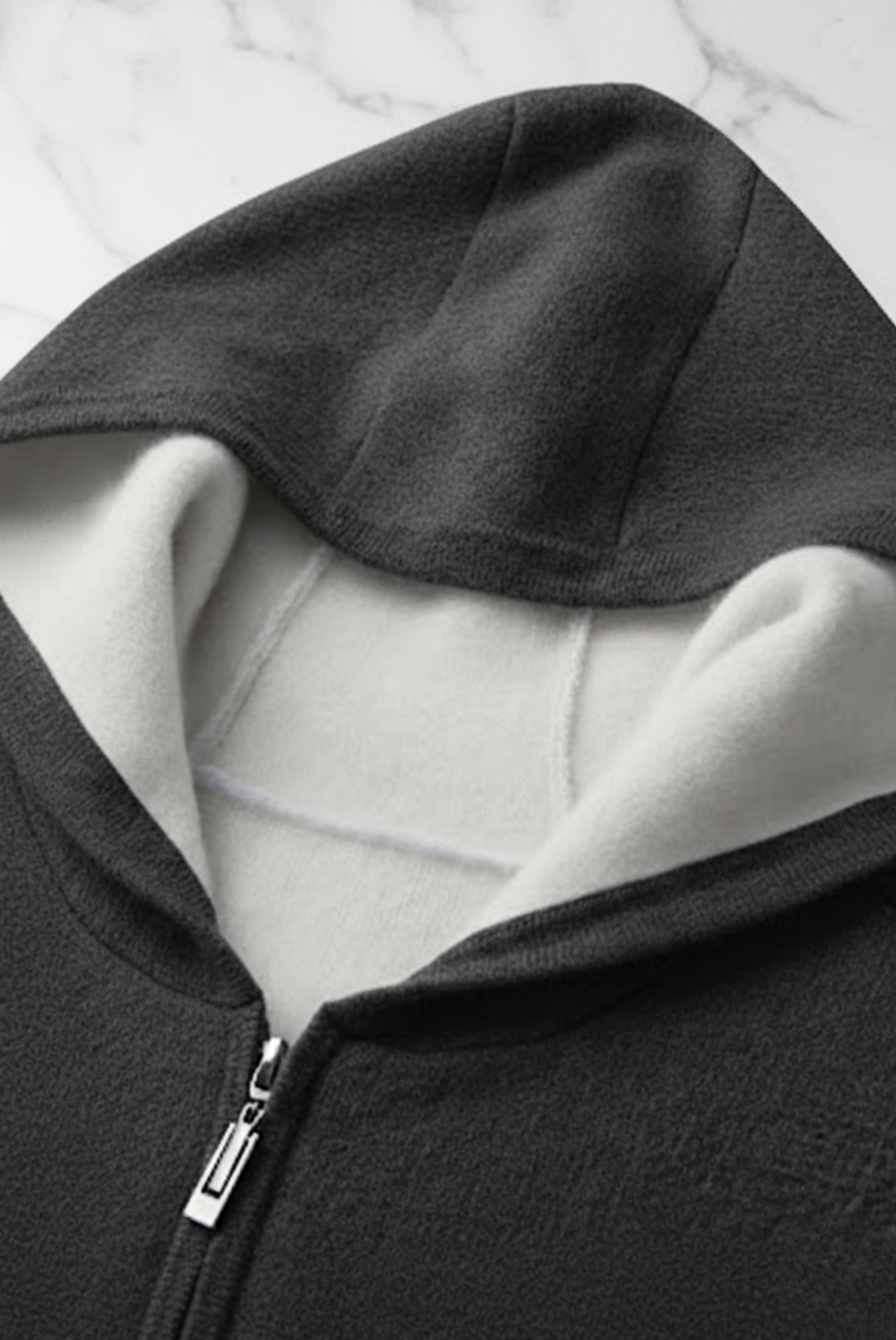 Dark Grey Cashmere Drape Cardigan