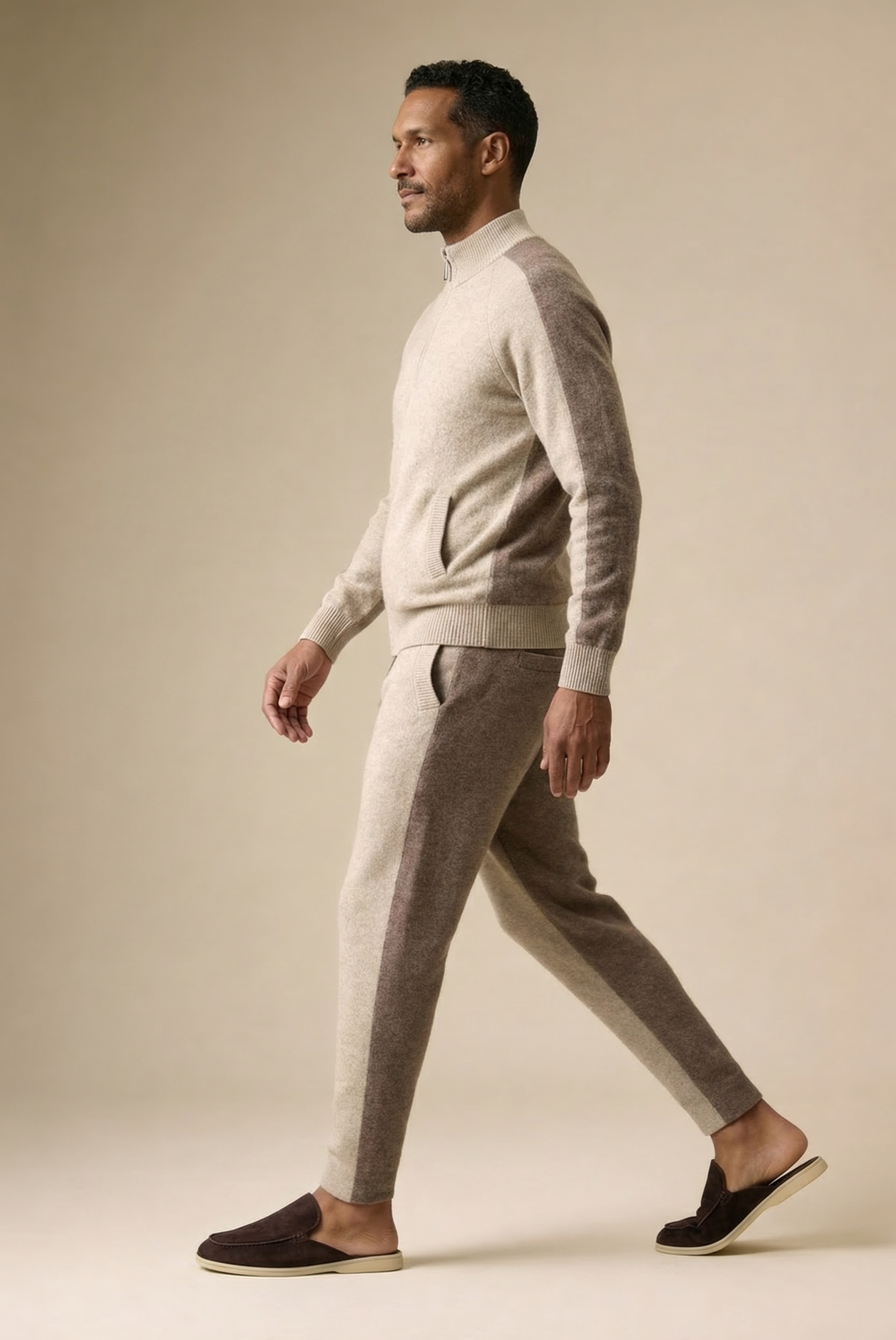 Conjunto de Cashmere Bege Donati