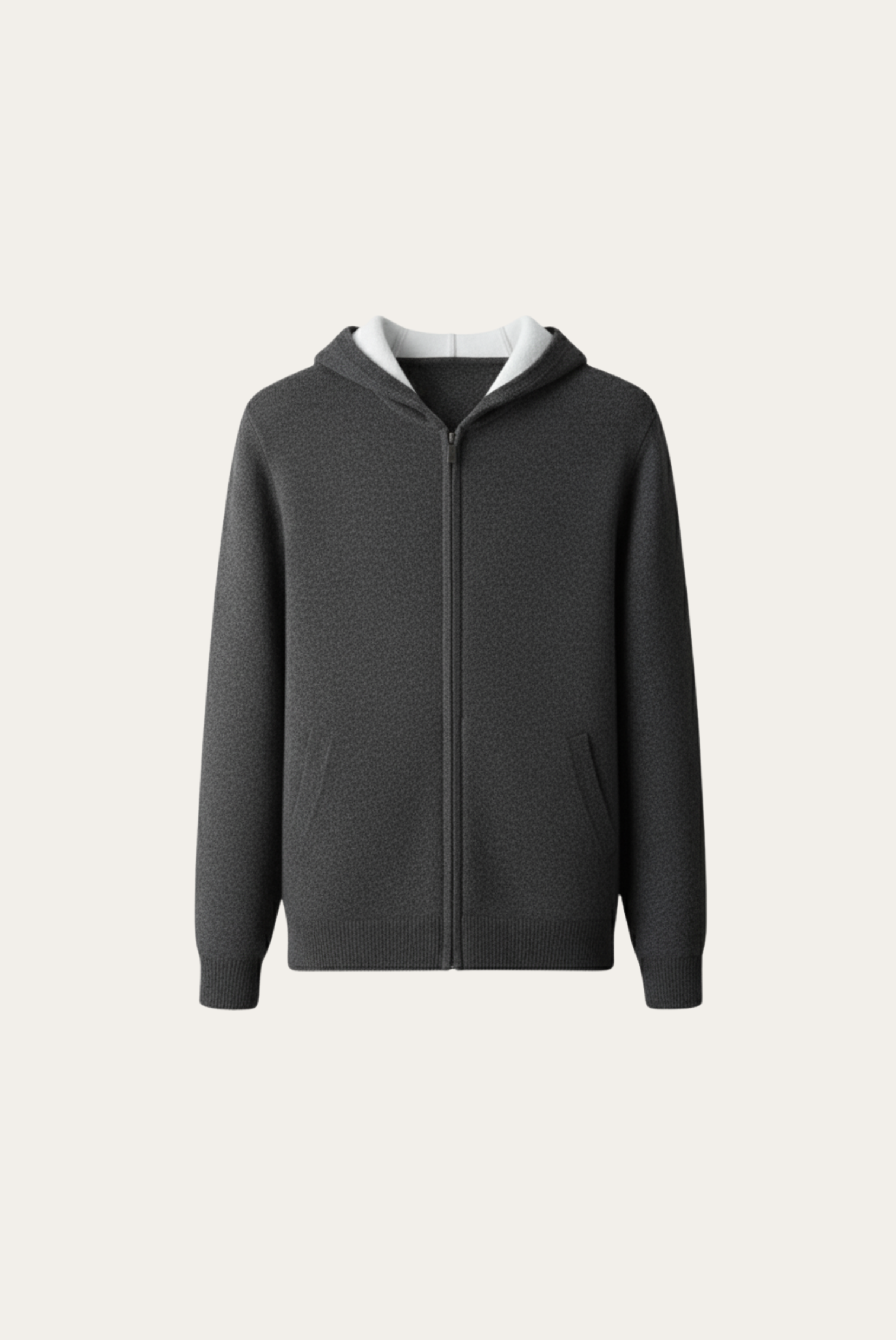 Dark Grey Cashmere Drape Cardigan