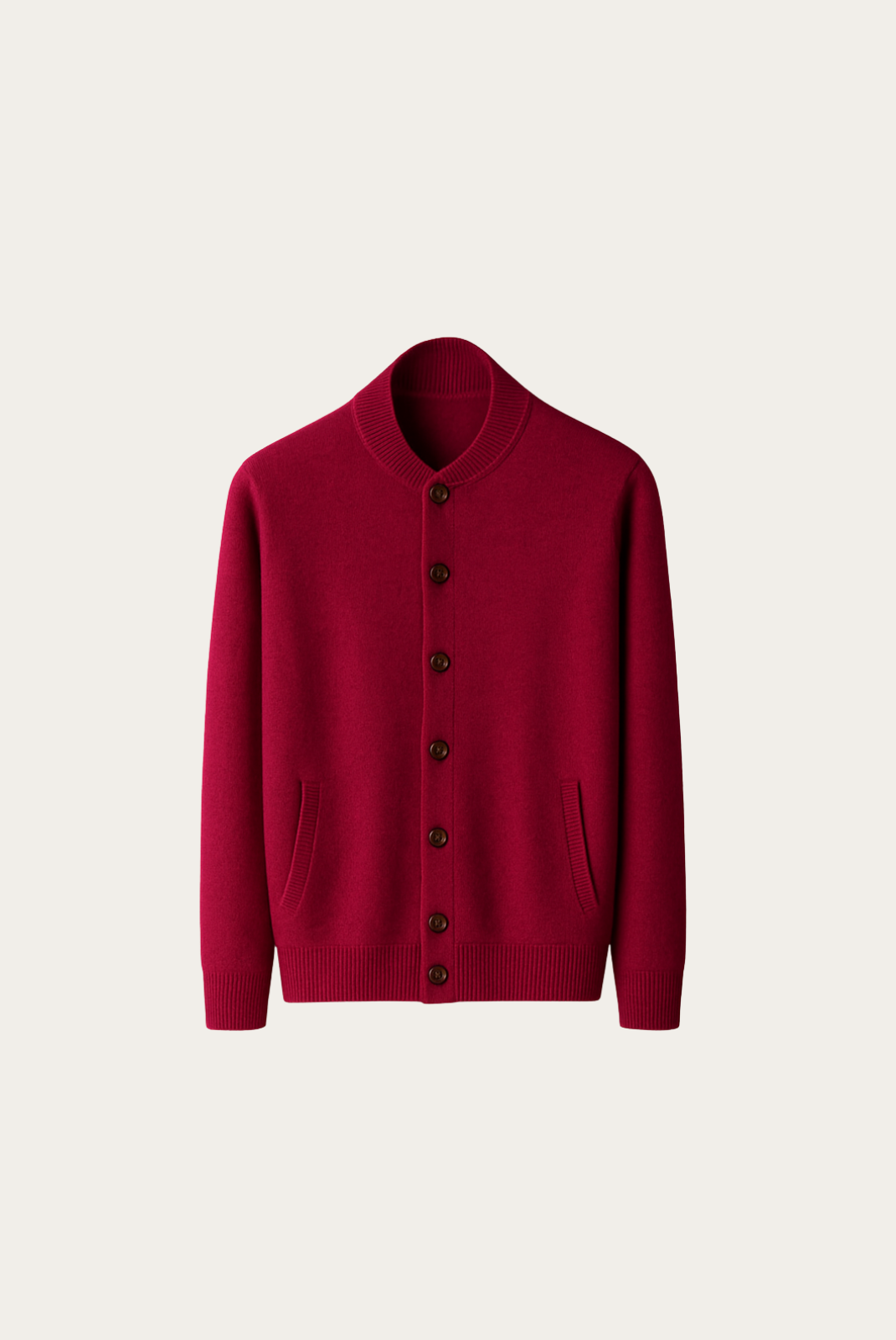 Red Cashmere Cardigan