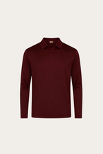Burgunderrotes Imperial-Langarm-Polo