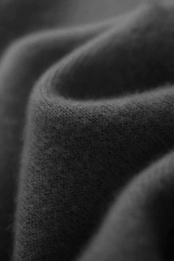 كارديغان كشمير رمادي غامق منسدل