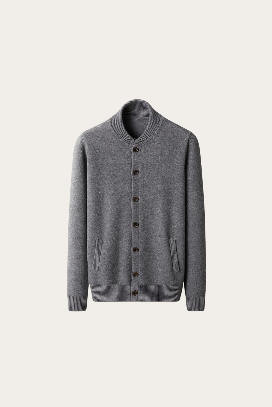 Grey Cashmere Cardigan
