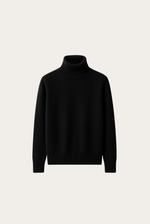 Schwarzer Rollkragenpullover aus Kaschmir