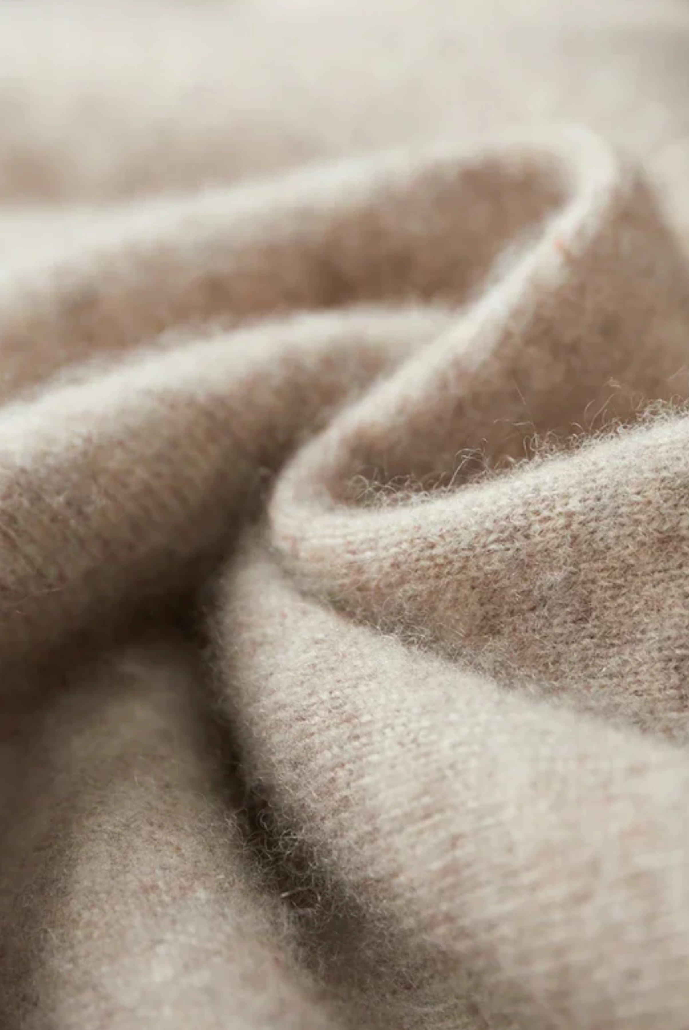 Camel Cashmere Long Sleeve Polo