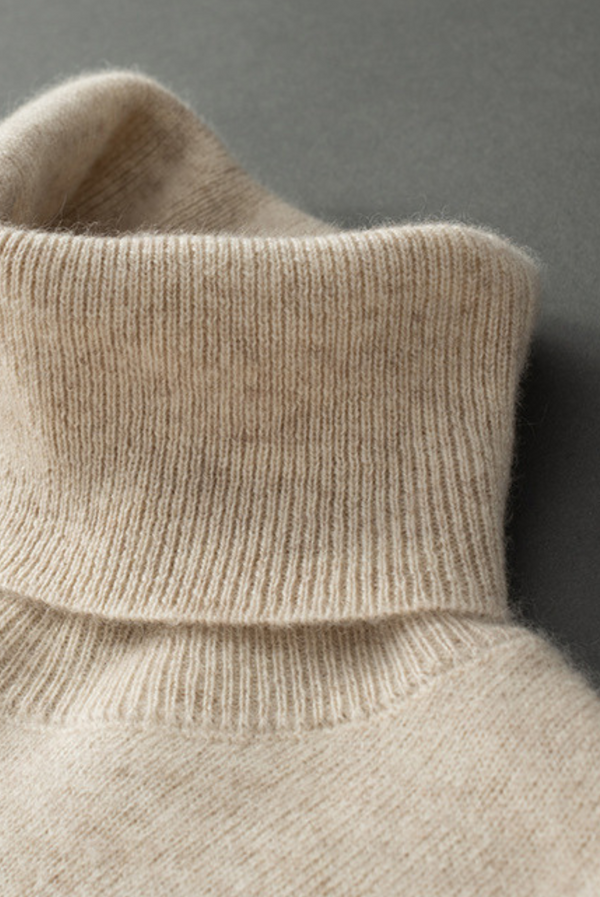 Blue Cashmere Turtleneck