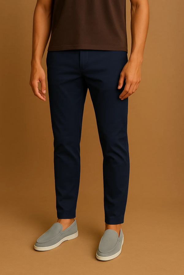 Dark Blue Elastic Pantalon