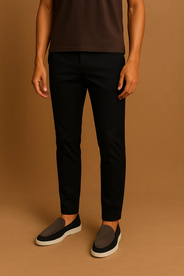 Black Elastic Pantalon
