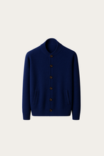 Marineblau Kaschmir-Strickjacke