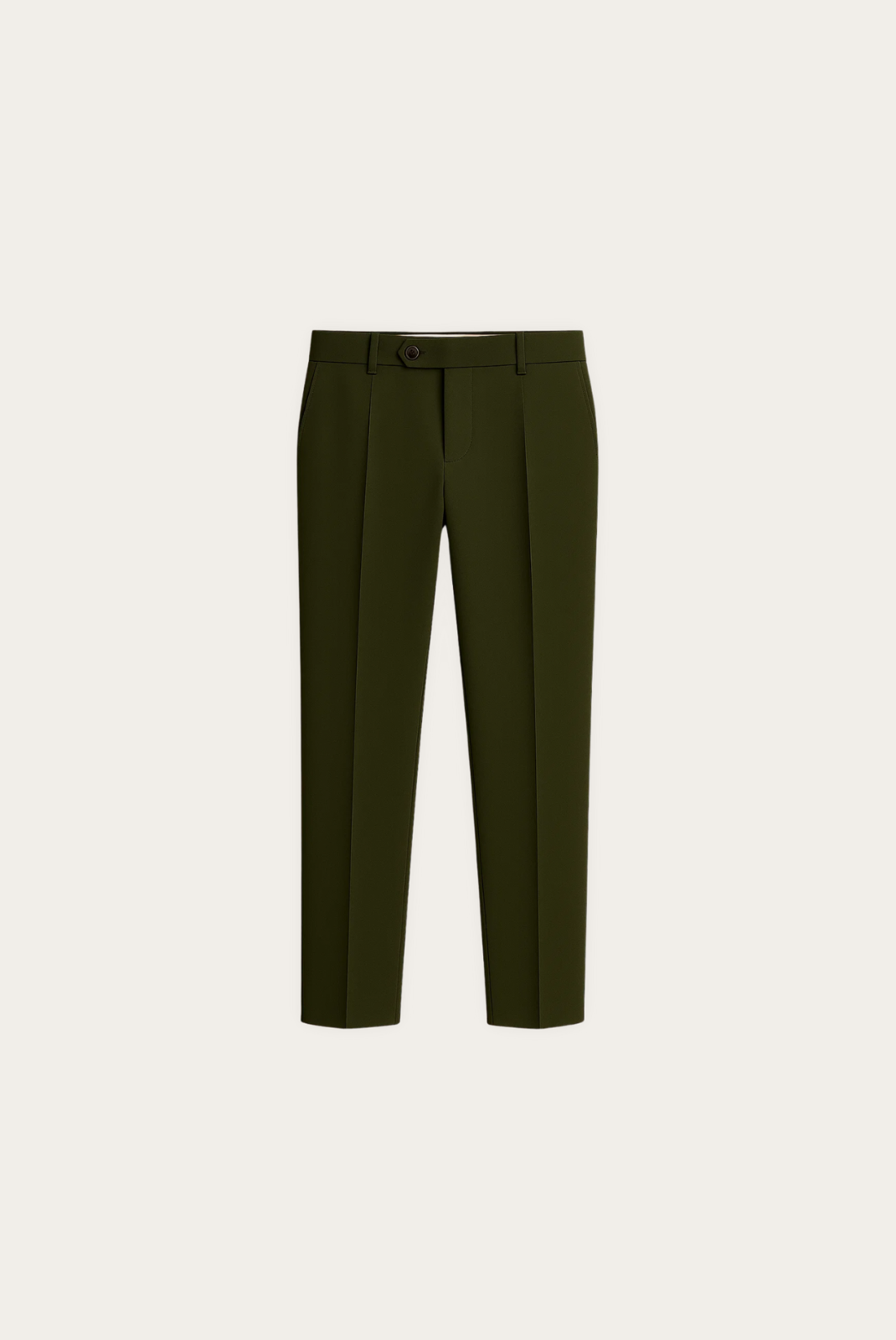 Olive Green Elastic Pantalon