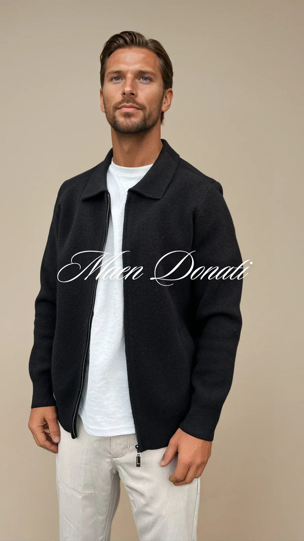 Black Polo Cardigan