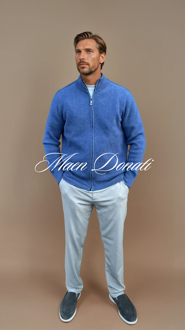 Blue Wool Cardigan