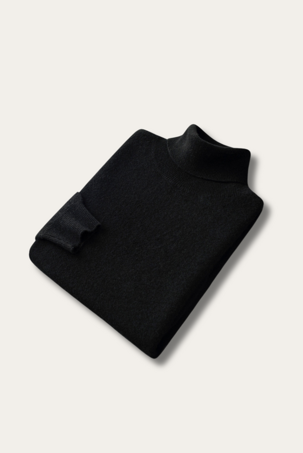 Black Cashmere Turtleneck