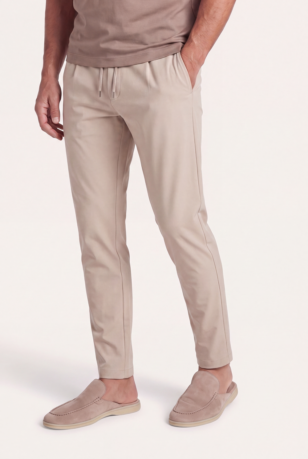 Pantalon stretch Beige