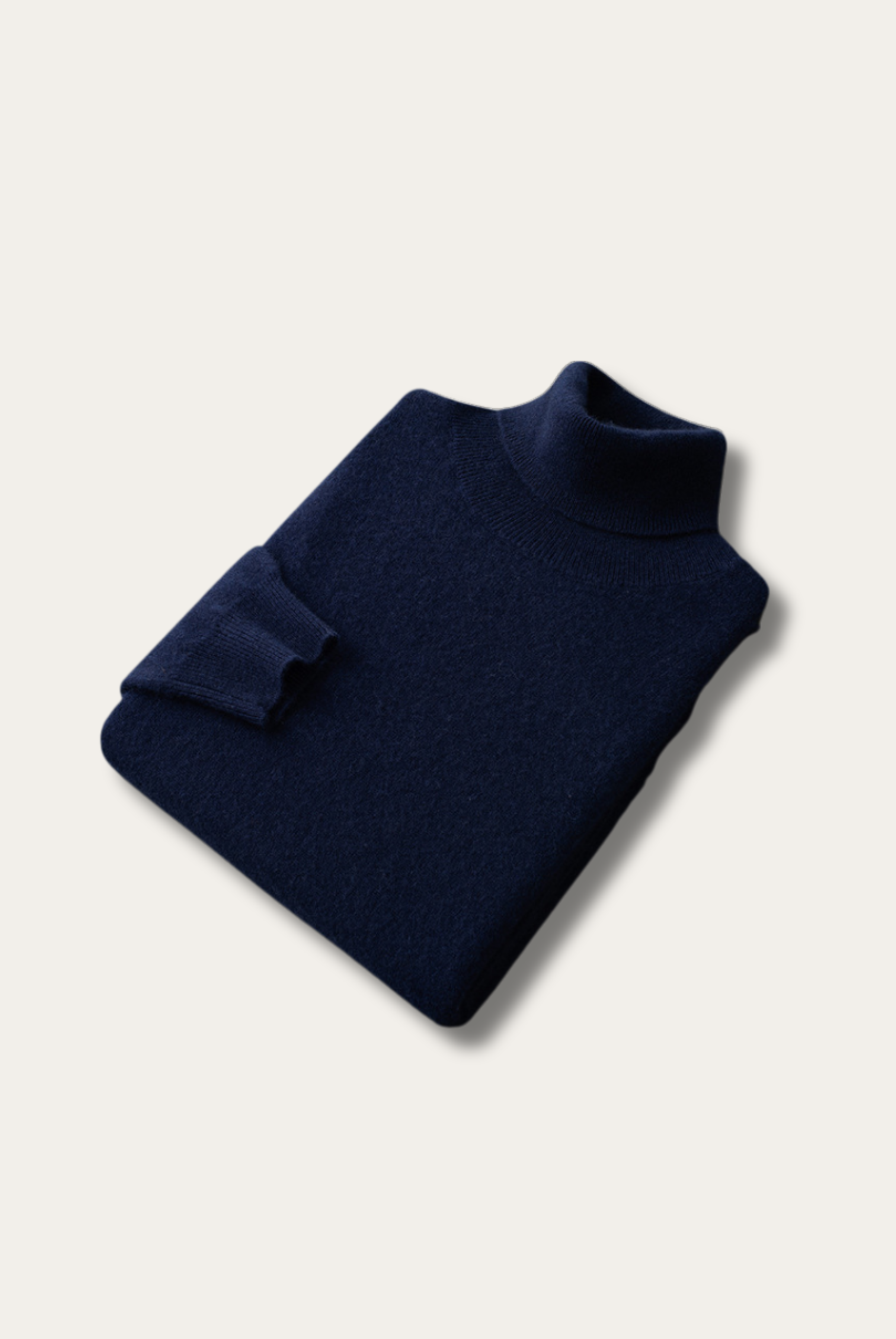 Navy Blue Cashmere Turtleneck